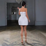 New Women's Clothing New Breast-Faced Sexy Shoulder Section Dress Dress Dress Woman HZ0517