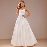 2026 Solid-Color Bridesmaids Slings Long Thin Shoulder-Sleeker Fashion Bridesmaids Evening Dress HZ0517
