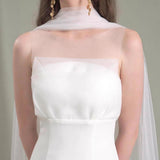 White Light Wedding Dress With Solid Color Morning Dress Simple Fishtail Engagement Evening Dress French Temperament Dress Dress Woman HZ0517