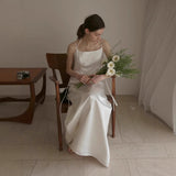 Suspension Light Wedding Dress 2026 New Dens, Slim And Simple Niche Travel Light Wedding Dress HZ0517