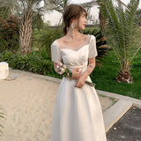 Sing Noodle Wedding Dress 2026 New Temperament French Light Wedding Dress Simple Travel White Wedding Dress Can Usually Wear Women HZ0517