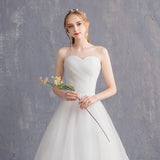 Main Wedding Dress 2026 New French Bride Wedding Stupor Rice White Simple Light Wedding Dress HZ0517