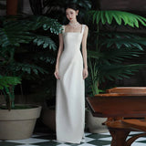 The High-Level Feeling Of The Densant Wedding Dress With A Light Luxury And Simple Temperament To Welcome The Yarn Thin Exterior Photography Gown HZ0517