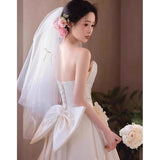 French Temperament Light Wedding Dress 2026 New Bridal Sen Yarn Light Luxury Small Welcome Dress Wedding Dress Wedding Dress HZ0517