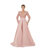 2026 New Evening Dress Deep V Banquet Sexy Dress Host Long White And Thin HZ0517
