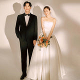 Korean Light Wedding Dress 2026 New Bridal Travel Simple Temperament Wedding Welcome To Go Out To Shoot Wedding Wedding HZ0517