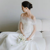 Sen's Breast-Wearing Light Wedding Temperament Bride Super Fairy Engagement Wedding Dress Simple Welcome Trip To Shoot The Yarn HZ0517