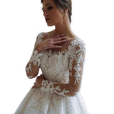 Fashion Wedding Dress 2026 New White African Famous Long Sleeves Light Wedding Dress HZ0517