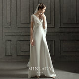 Simplicity Light Wedding Dress 2026 New Temperament Toasting Bridal Welcome Dress Female Simple Yarn HZ0517