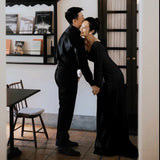 Vintage Light Wedding Dress Court Hepden Bride Long-Sleeved Welcome Suit Temperament Thin French Simple Simplicity Of Simplicity Of The Dress Woman HZ0517