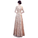 Banquet Evening Dress 2026 New Temperament Golden Lidity Dinner Host Dress Performance Choral Dress HZ0517