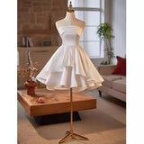 Light Dress High-End Light Luxury Engagement Bridesmaids Dress Niche Adult Birthday Party Party Party Party Annual White Skirt HZ0517