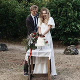 Bubble Sleeve Light Wedding Dress 2026 Spring New Elegant Bride Welcome To Go Out To Shoot Wedding Dress HZ0517