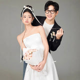 Small Wedding Dress French Simple Light And Thrying Dress Summer Daily Engagement Certificate Dress To Take Pictures HZ0517