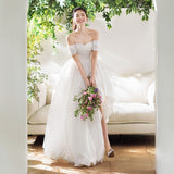 Simple Wedding Dress 2026 Winter New Super Fairy Travel To Take Pictures And Dressy Welcome Light Wedding Dress HZ0517