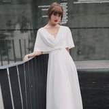 Fat Mm Evening Dress Dress Fat Sister Dress High-End 200 Pounds Certificate Registration Wedding Dress Is Very Thin HZ0517