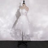 Front Short And Rear Long French Lace Sling 2026 New Bridal Travel Photo Wedding White Birthday Party Dress HZ0517