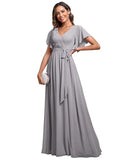 Evening Dress 2026 New Sexy Body Repair V-Neck Chiffon Dress Women's Party Bridesmaid Dress HZ0517
