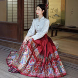 New Chinese Horse Noodle Skirt Dress 2026 Summer New Adult Hanfu Lady Small Man Wears Horse Noodle Skirt Every Day HZ0517