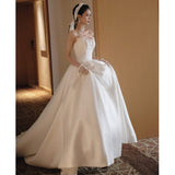 French Brag Main Wedding Dress 2026 New Bride Light Luxury Nest With Super Fairy Simple Heben Thin Yarn HZ0517