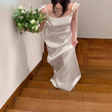 Suspension Light Wedding Dress 2026 New Dens, Slim And Simple Niche Travel Light Wedding Dress HZ0517