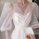 French Light Wedding Dress 2026 New Summer Brides Can Usually Wear A Simple License To Go Out Yarn HZ0517
