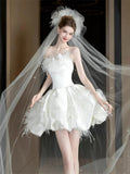 French-Style Densat Light Wedding Dress 2026 New High-End Feeling Small Adult Birthday Party Dress Dress HZ0517