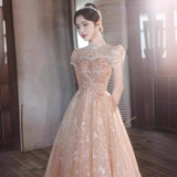 Banquet Evening Dress Female Chinese Style 2026 New Fashion Temperament Light Luxury Small High-End Presided Art Exam Princess Dress HZ0517