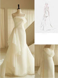 Light Wedding Dress Bride 2026 New Summer Tug Small Tail White Texture Of The Wedding Main Yarn Go Out Light Wedding Dress HZ0517