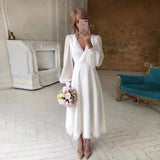 Travel Shot Wedding 2026 Winter New Wedding Long-Sleeved Super Fairy Simple White Evening Dress Ebay HZ0517