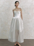 French-Style Fascling Light Wedding Dress Bridal Temperament Long White Yarn Brao Small Pearl Engagement Dress Dress Dress HZ0517