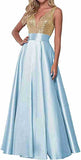 Women's Lien Rose Gold Evening Dresses Ball Dresses V-Necked Backs Of The Leadsmaid's Dresses Dinner Party Evening Dresses HZ0517