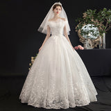 Wedding Dress 2026 New Bride Word Shoulder Slim Slimmed-Up Senyi Fluffy Skirt HZ0517
