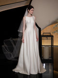 French-Style Fasting Light Wedding Temperament Bride Welcome Trip To Shoot The Yarn Small Simple High-End White Dress Dress HZ0517