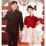 New Chinese Toast Suit 2026 New Tflower-Sing Bridal Engagement Back To The Door Banquet Dress Dress HZ0517