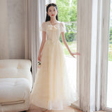 Annual Evening Dress Women 2026 New Temperament Student Art Examination Music Student Dress Banquet Host Dress HZ0517