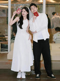 The Linden Light Wedding Dress Bride Small Travel Dress Dress Dress Certificate Registration Temperament White Dress Can Wear Every Day HZ0517