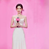 French Light Wedding Dress Bride Simple Breast-Shape With Demeanor Super Fairyen Beauty Bride Go Out To Yarn Welcome Wedding Dress HZ0517