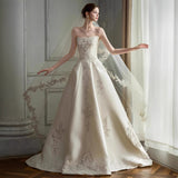 Brased And Densified Wedding Dress 2026 New Bridal Small Master Yarn French High-Quality Yarn Simple And Lightweight HZ0517