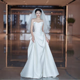 Swear Light Wedding Dress 2026 New Engagement Dress Dress Small Man Goes Out Yarn Fishtail Morning Robe Bride Toast Suit HZ0517