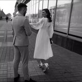 Travel Shot Wedding 2026 Summer New Wedding Long-Sleeved Super Fairy Simple White Evening Dress Ebay HZ0517