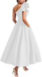 Purple Evening Dress High-Level Temperament Host Art Test Vocal Performance Dress Fluffy Skirt Adult Dress HZ0517
