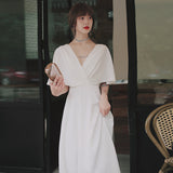 White Simple Evening Dress Dress Women Can Usually Wear A Densified French Light Luxury Niche Certificate Engagement Dress HZ0517