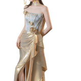 Mori's Bridal Woman Morning Dress Morning Shoot Niche Evening Dress Engagement High-End Engagement Light Wedding Dress Super Fairy Hanging Neck White HZ0517