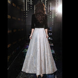 Banquet Evening Dress Women's 2026 New Temperament Show Performance Choir Dress Black Long Dress HZ0517