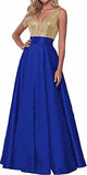 Women's Lien Rose Gold Evening Dresses Ball Dresses V-Necked Backs Of The Leadsmaid's Dresses Dinner Party Evening Dresses HZ0517