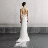 Hanging Neck Light Wedding Dress Bride 2026 New Simple French Style Seduced Temperament Bare Back White Engagement Dress Go Out Yarn HZ0517