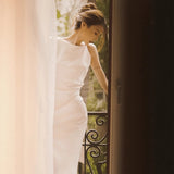 The Linden Noodles Shoot The Wedding Dress Engagement Fishtail Small Dress Wedding Small Man Goes Out Yarn Woman Certificate Registration Small White Dress HZ0517