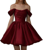 French White Shoulder Wedding Banquet Registration Certificate Go Out Yarn Birthday Party Annual Short Evening Dress Dress HZ0517
