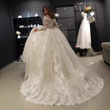 One-Word Shoulder Main Wedding Dress Bride Wedding 2026 New Champagne Style French Court Style Thin Wedding Dress HZ0517